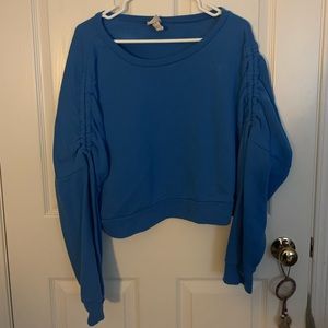 Long sleeve shirt with ties on sleeves